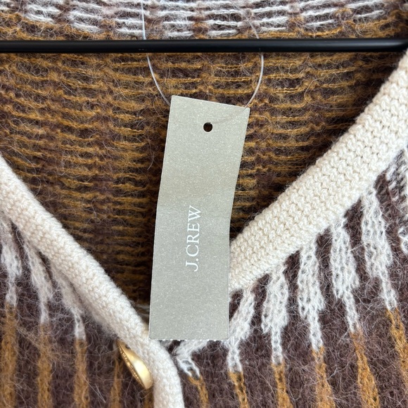 NWT J. Crew Fair Isle cardigan sweater in brushed yarn, Size L - Picture 15 of 16